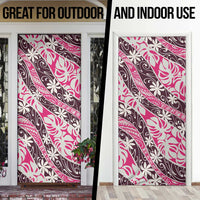 Tarona Tahiti Tiare Monstera Door Cover Polynesian Pattern Curve Style LT01 - Polynesian Pride