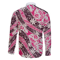 Tarona Tahiti Tiare Monstera Family Matching Long Sleeve Bodycon Dress and Hawaiian Shirt Polynesian Pattern Curve Style LT01 - Polynesian Pride