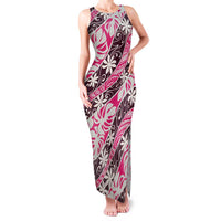Tarona Tahiti Tiare Monstera Family Matching Tank Maxi Dress and Hawaiian Shirt Polynesian Pattern Curve Style - Polynesian Pride