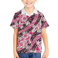 Tarona Tahiti Tiare Monstera Family Matching Tank Maxi Dress and Hawaiian Shirt Polynesian Pattern Curve Style - Polynesian Pride