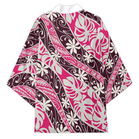 Tarona Tahiti Tiare Monstera Kimono Polynesian Pattern Curve Style - Polynesian Pride