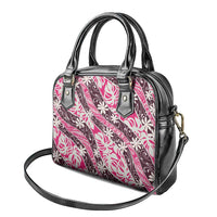 Tarona Tahiti Tiare Monstera Shoulder Handbag Polynesian Pattern Curve Style LT01 - Polynesian Pride