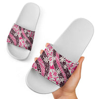 Tarona Tahiti Tiare Monstera Slide Sandals Polynesian Pattern Curve Style LT01 - Polynesian Pride