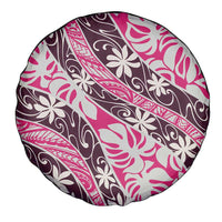 Tarona Tahiti Tiare Monstera Spare Tire Cover Polynesian Pattern Curve Style - Polynesian Pride