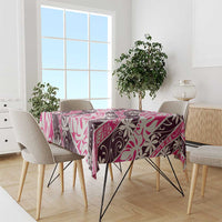 Tarona Tahiti Tiare Monstera Tablecloth Polynesian Pattern Curve Style LT01 - Polynesian Pride