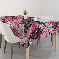 Tarona Tahiti Tiare Monstera Tablecloth Polynesian Pattern Curve Style LT01 - Polynesian Pride