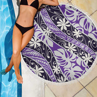 Vareau Tahiti Tiare Monstera Beach Blanket Polynesian Pattern Curve Style - Polynesian Pride