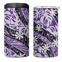 Vareau Tahiti Tiare Monstera 4 in 1 Can Cooler Tumbler Polynesian Pattern Curve Style LT01 One Size: 16 oz Purple - Polynesian Pride