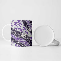 Vareau Tahiti Tiare Monstera Ceramic Mug Polynesian Pattern Curve Style LT01 - Polynesian Pride