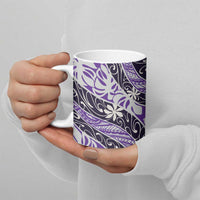 Vareau Tahiti Tiare Monstera Ceramic Mug Polynesian Pattern Curve Style LT01 - Polynesian Pride