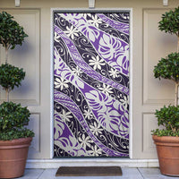 Vareau Tahiti Tiare Monstera Door Cover Polynesian Pattern Curve Style - Polynesian Pride