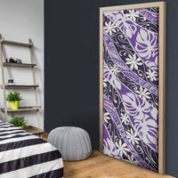 Vareau Tahiti Tiare Monstera Door Cover Polynesian Pattern Curve Style - Polynesian Pride