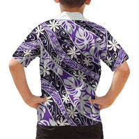 Vareau Tahiti Tiare Monstera Family Matching Off The Shoulder Long Sleeve Dress and Hawaiian Shirt Polynesian Pattern Curve Style LT01 - Polynesian Pride