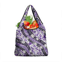Vareau Tahiti Tiare Monstera Grocery Bag Polynesian Pattern Curve Style - Polynesian Pride
