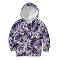 Vareau Tahiti Tiare Monstera Kid Hoodie Polynesian Pattern Curve Style - Polynesian Pride