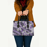 Vareau Tahiti Tiare Monstera Leather Bag Polynesian Pattern Curve Style LT01 - Polynesian Pride