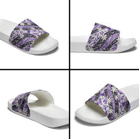 Vareau Tahiti Tiare Monstera Slide Sandals Polynesian Pattern Curve Style LT01 - Polynesian Pride