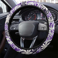 Vareau Tahiti Tiare Monstera Steering Wheel Cover Polynesian Pattern Curve Style - Polynesian Pride