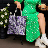 Vareau Tahiti Tiare Monstera Tote Bag Polynesian Pattern Curve Style LT01 - Polynesian Pride