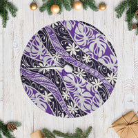 Vareau Tahiti Tiare Monstera Tree Skirt Polynesian Pattern Curve Style - Polynesian Pride