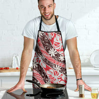 Uteute Tahiti Tiare Monstera Apron Polynesian Pattern Curve Style LT01 - Polynesian Pride