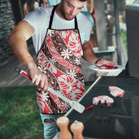 Uteute Tahiti Tiare Monstera Apron Polynesian Pattern Curve Style LT01 - Polynesian Pride