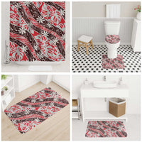 Uteute Tahiti Tiare Monstera Bathroom Set Polynesian Pattern Curve Style LT01 - Polynesian Pride