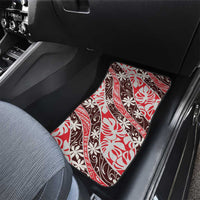 Uteute Tahiti Tiare Monstera Car Mats Polynesian Pattern Curve Style LT01 - Polynesian Pride