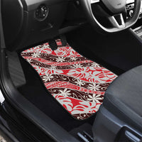 Uteute Tahiti Tiare Monstera Car Mats Polynesian Pattern Curve Style LT01 - Polynesian Pride