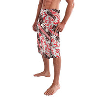Uteute Tahiti Tiare Monstera Lavalava Polynesian Pattern Curve Style - Polynesian Pride