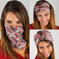 Uteute Tahiti Tiare Monstera Neck Gaiter Polynesian Pattern Curve Style LT01 - Polynesian Pride