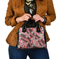 Uteute Tahiti Tiare Monstera Shoulder Handbag Polynesian Pattern Curve Style LT01 - Polynesian Pride