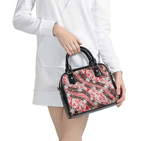 Uteute Tahiti Tiare Monstera Shoulder Handbag Polynesian Pattern Curve Style LT01 - Polynesian Pride