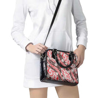 Uteute Tahiti Tiare Monstera Shoulder Handbag Polynesian Pattern Curve Style LT01 - Polynesian Pride