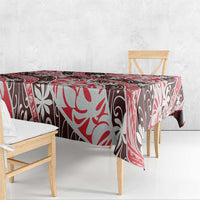 Uteute Tahiti Tiare Monstera Tablecloth Polynesian Pattern Curve Style LT01 - Polynesian Pride