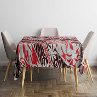 Uteute Tahiti Tiare Monstera Tablecloth Polynesian Pattern Curve Style LT01 - Polynesian Pride