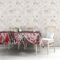 Uteute Tahiti Tiare Monstera Tablecloth Polynesian Pattern Curve Style LT01 - Polynesian Pride