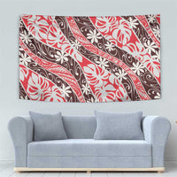 Uteute Tahiti Tiare Monstera Tapestry Polynesian Pattern Curve Style LT01 - Polynesian Pride