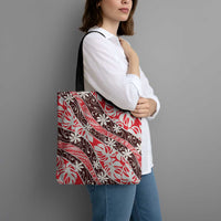 Uteute Tahiti Tiare Monstera Tote Bag Polynesian Pattern Curve Style LT01 - Polynesian Pride