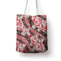 Uteute Tahiti Tiare Monstera Tote Bag Polynesian Pattern Curve Style LT01 - Polynesian Pride