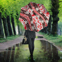 Uteute Tahiti Tiare Monstera Umbrella Polynesian Pattern Curve Style LT01 - Polynesian Pride
