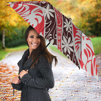 Uteute Tahiti Tiare Monstera Umbrella Polynesian Pattern Curve Style LT01 - Polynesian Pride