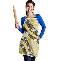Rearea Tahiti Tiare Monstera Apron Polynesian Pattern Curve Style LT01 - Polynesian Pride