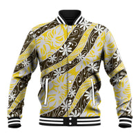 Rearea Tahiti Tiare Monstera Baseball Jacket Polynesian Pattern Curve Style - Polynesian Pride