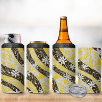 Rearea Tahiti Tiare Monstera 4 in 1 Can Cooler Tumbler Polynesian Pattern Curve Style LT01 - Polynesian Pride