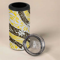 Rearea Tahiti Tiare Monstera 4 in 1 Can Cooler Tumbler Polynesian Pattern Curve Style LT01 - Polynesian Pride