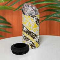 Rearea Tahiti Tiare Monstera 4 in 1 Can Cooler Tumbler Polynesian Pattern Curve Style LT01 - Polynesian Pride