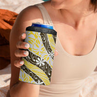 Rearea Tahiti Tiare Monstera 4 in 1 Can Cooler Tumbler Polynesian Pattern Curve Style LT01 - Polynesian Pride