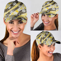 Rearea Tahiti Tiare Monstera Classic Cap Polynesian Pattern Curve Style - Polynesian Pride
