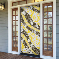Rearea Tahiti Tiare Monstera Door Cover Polynesian Pattern Curve Style LT01 - Polynesian Pride